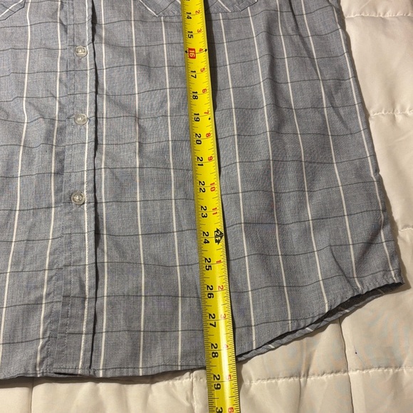 Brixton Blue Plaid Button Down Short Sleeve Shirt - Picture 6 of 9